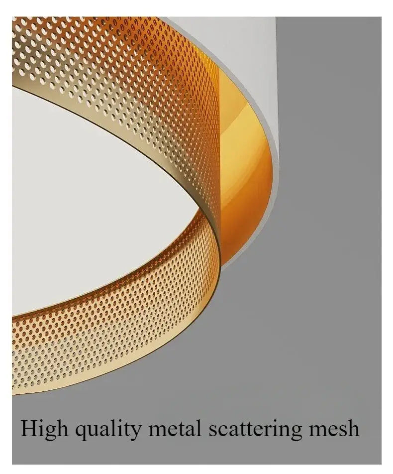 Gold Metal Grid Ceiling Light