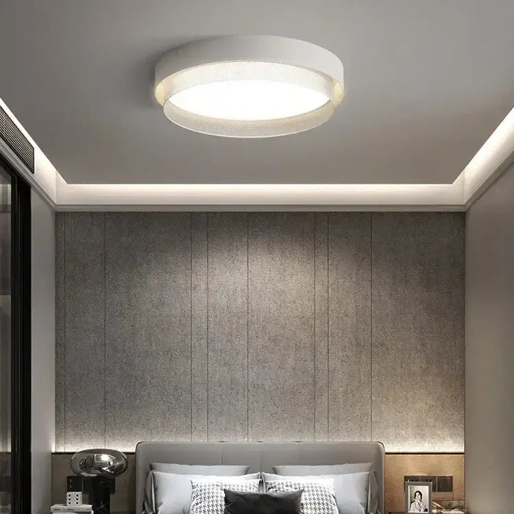 Gold Metal Grid Ceiling Light
