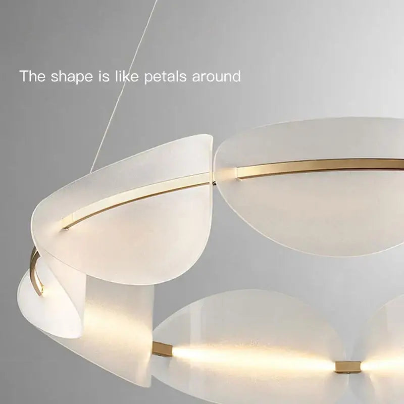 Gold Petal LED Chandelier
