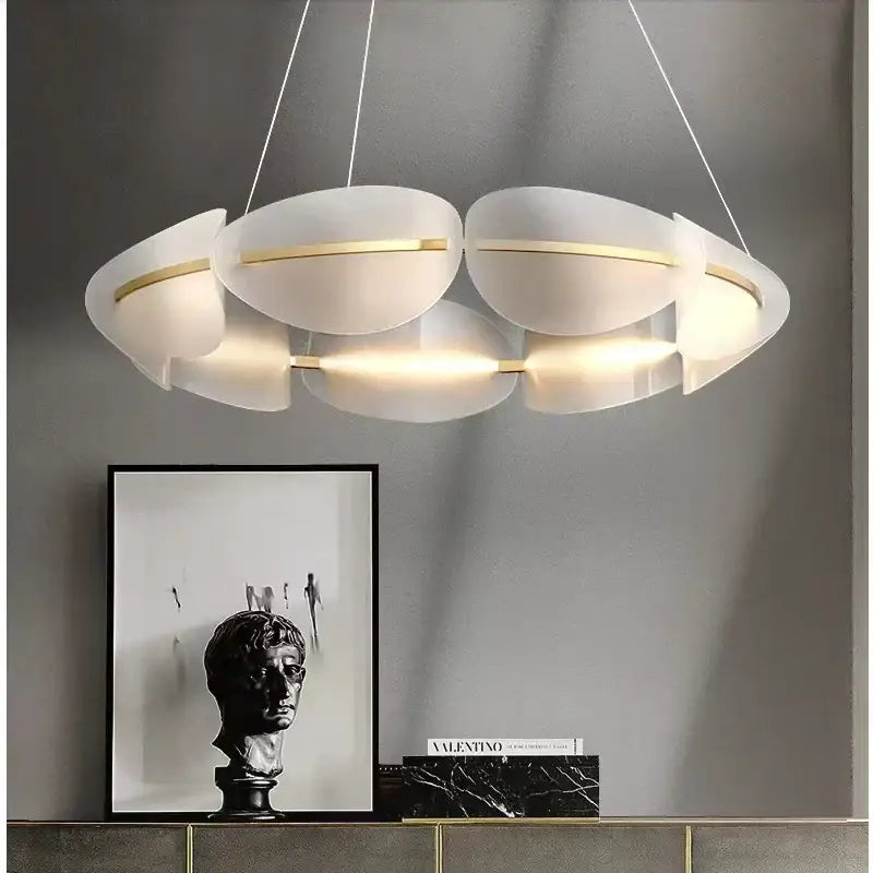 Gold Petal LED Chandelier