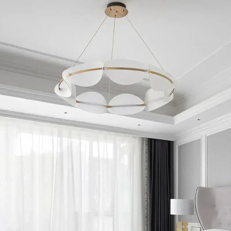 Gold Petal LED Chandelier