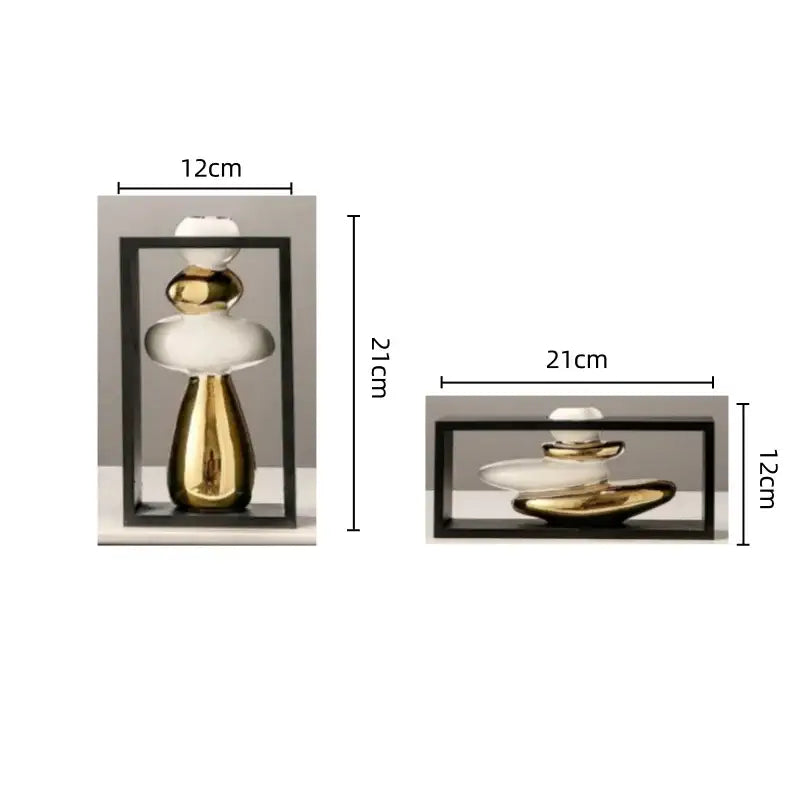 Gold Ceramic Vase Set