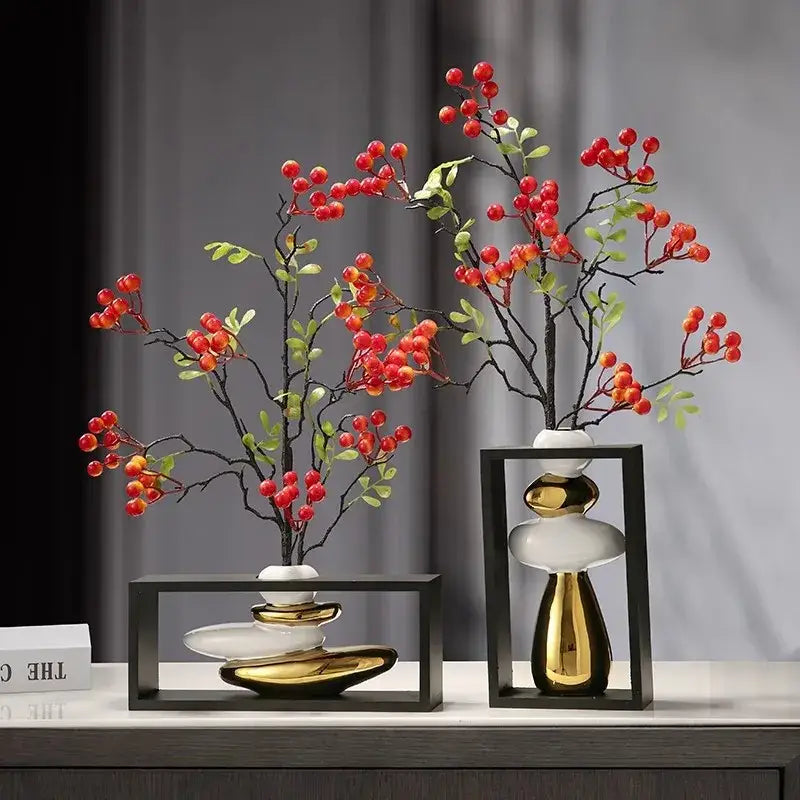 Gold Ceramic Vase Set