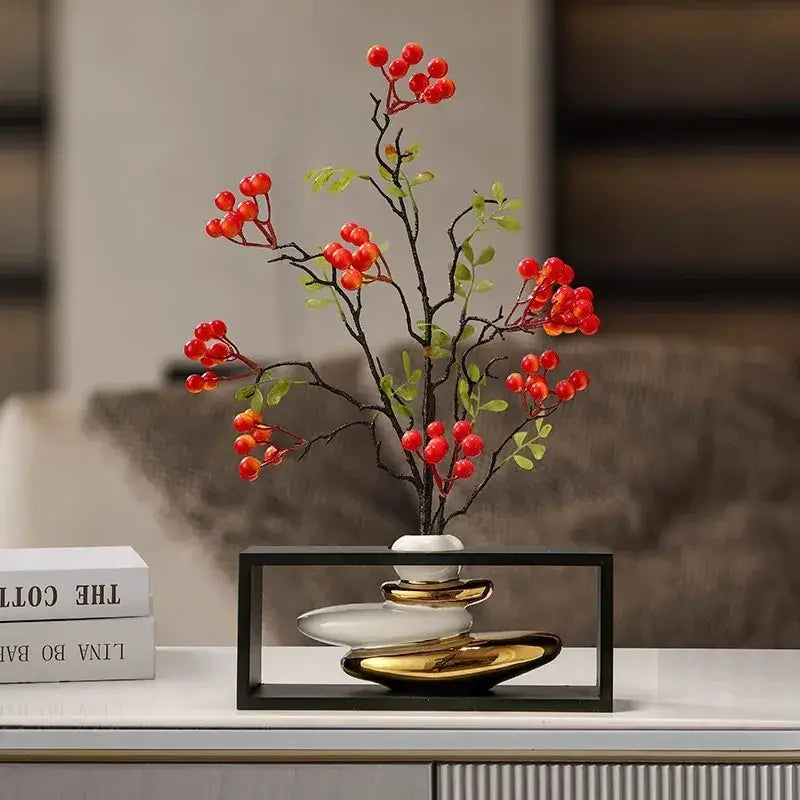 Gold Ceramic Vase Set