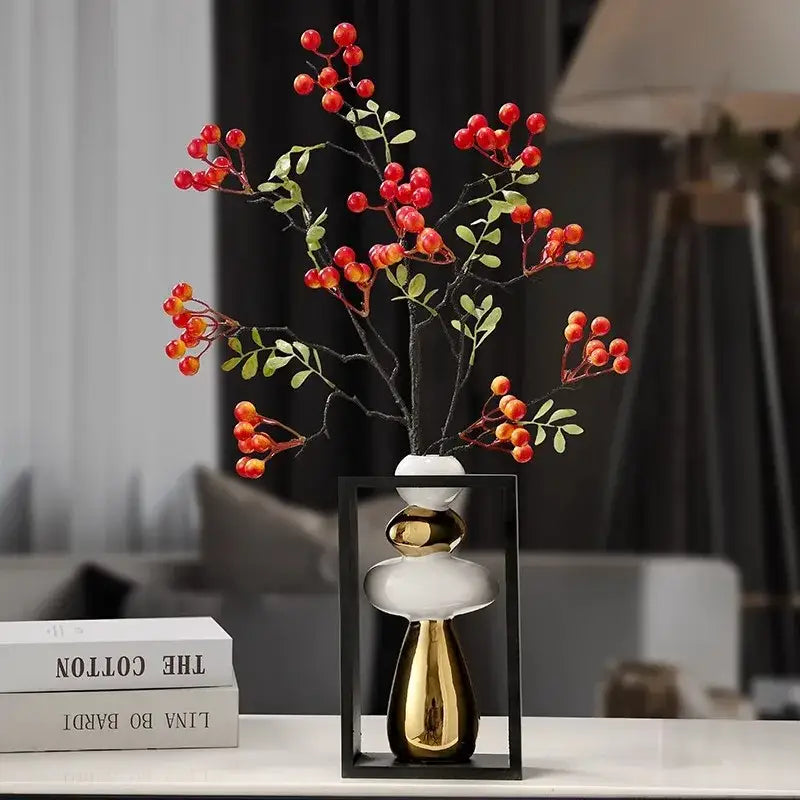Gold Ceramic Vase Set
