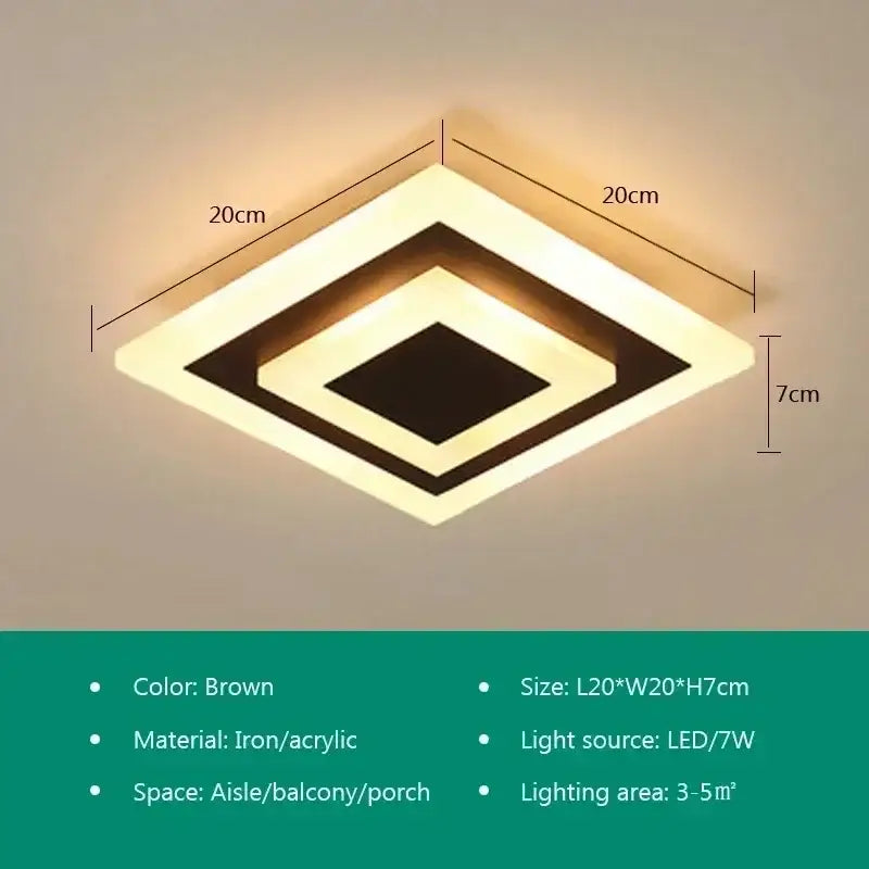 Gold Circular Ceiling Lamp