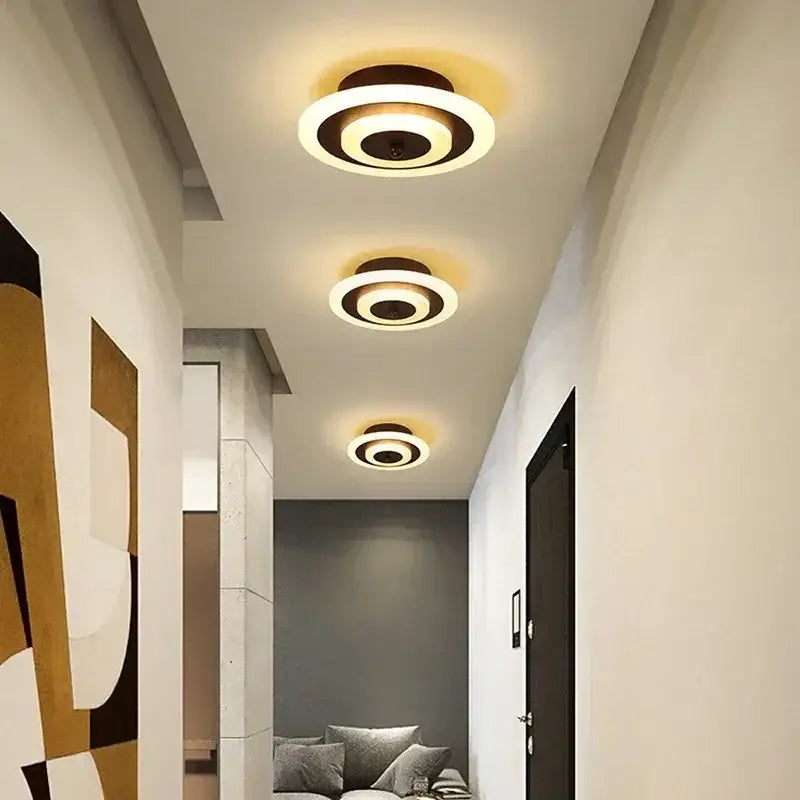 Gold Circular Ceiling Lamp