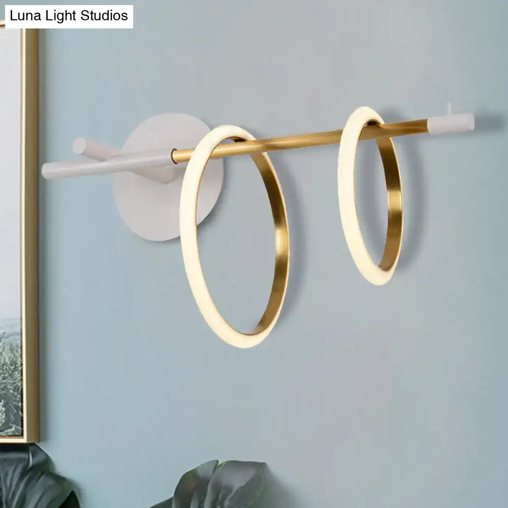 Black White Ring Wall Light