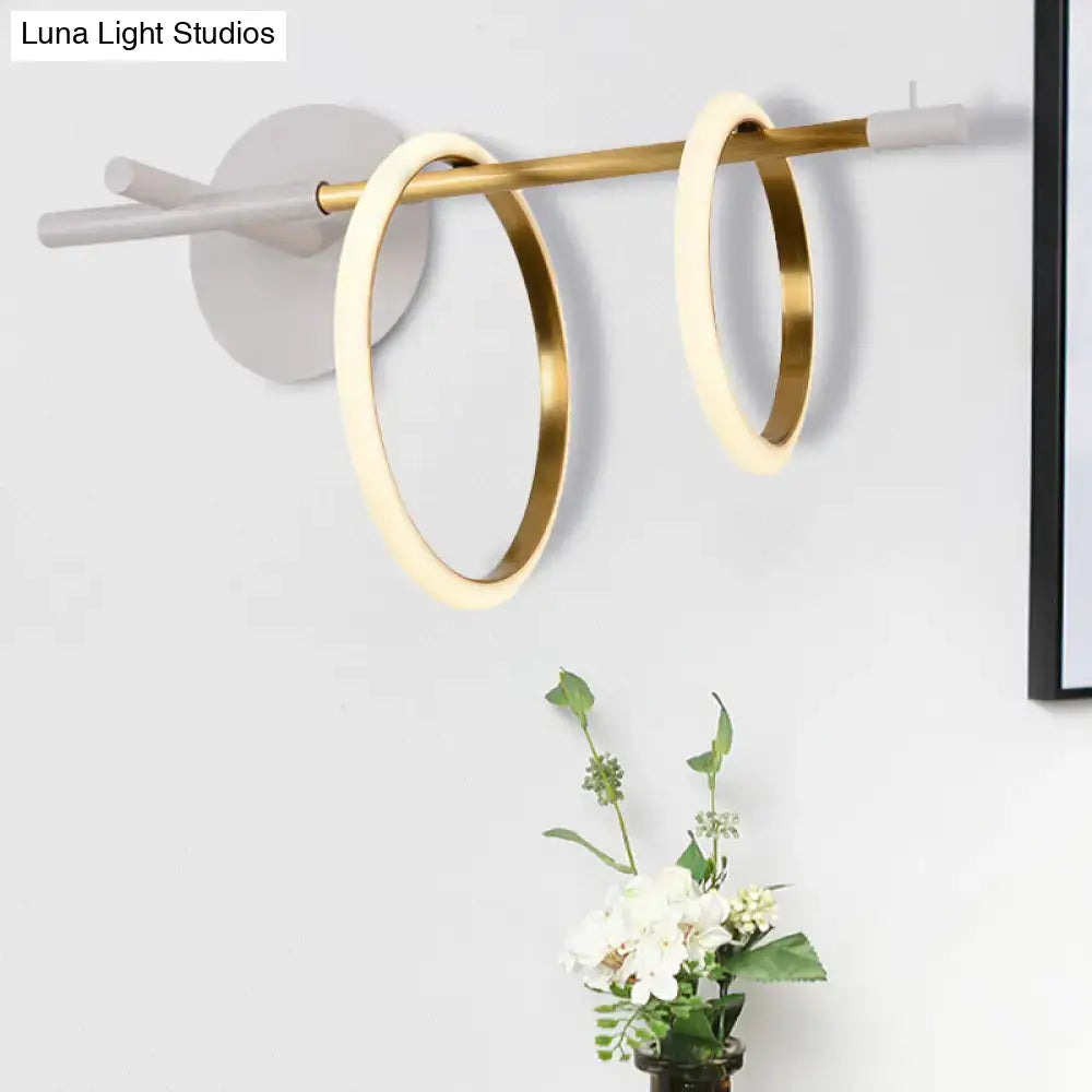 Black White Ring Wall Light