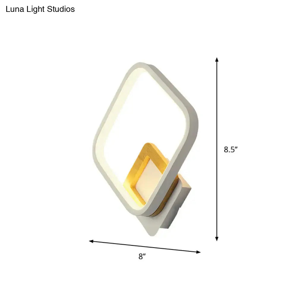 White Metal Minimalist LED Wall Sconce