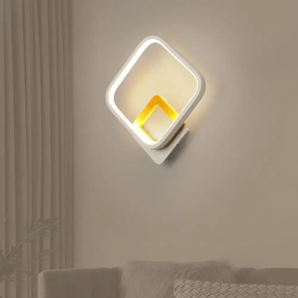 White Metal Minimalist LED Wall Sconce