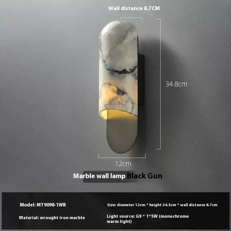 Gray Marble LED Sconce