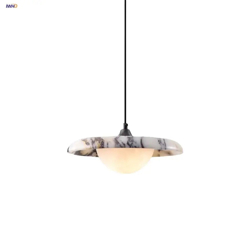 Gray Marble Pendant Light