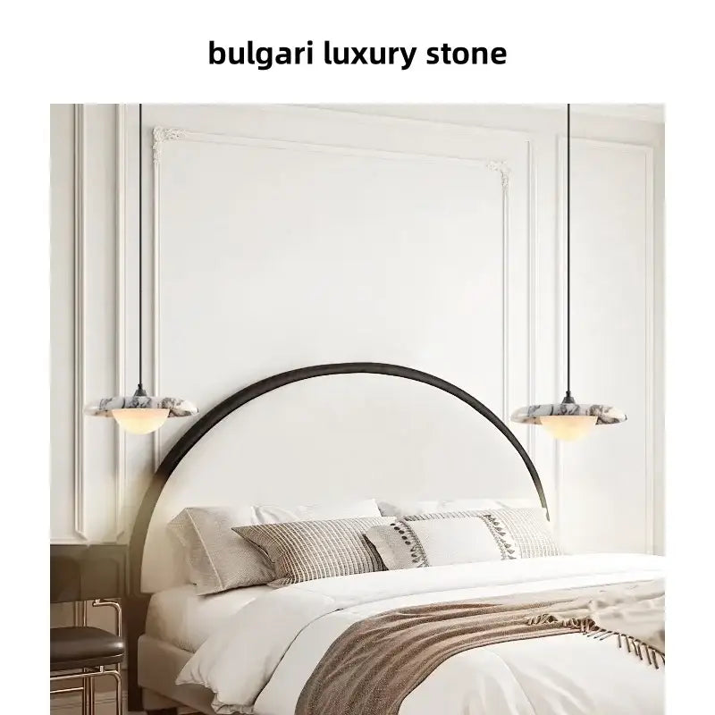 Gray Marble Pendant Light