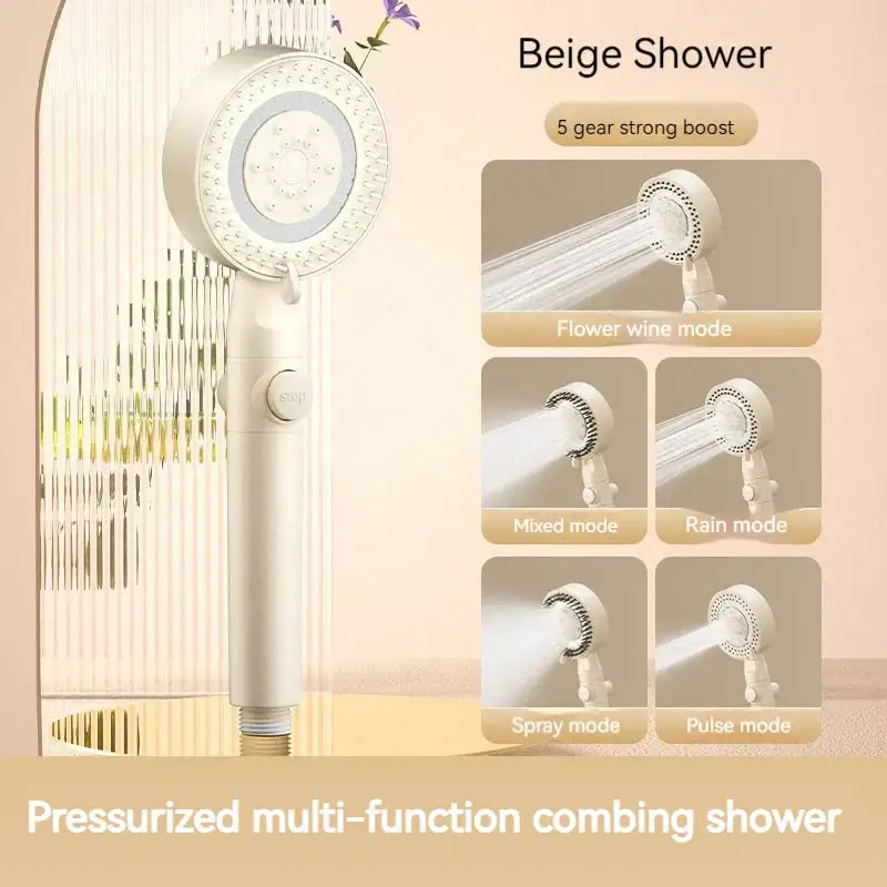 White Modern Shower Set