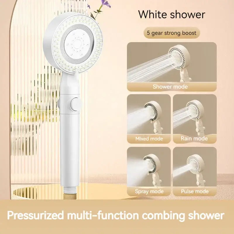 White Modern Shower Set