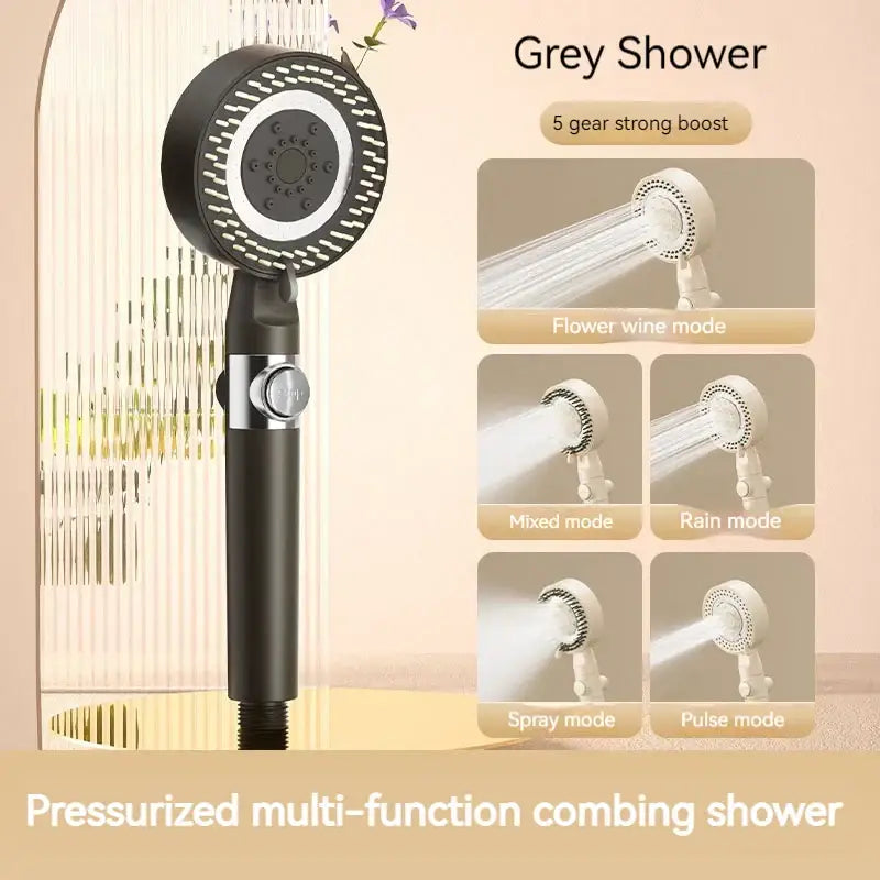 White Modern Shower Set