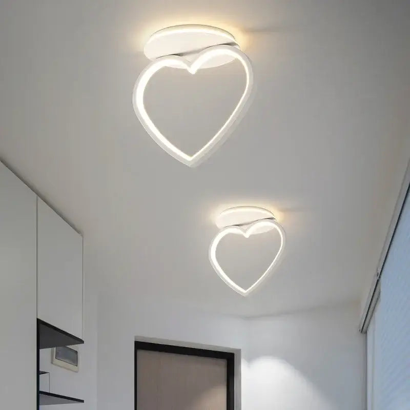 White Heart Ceiling Light