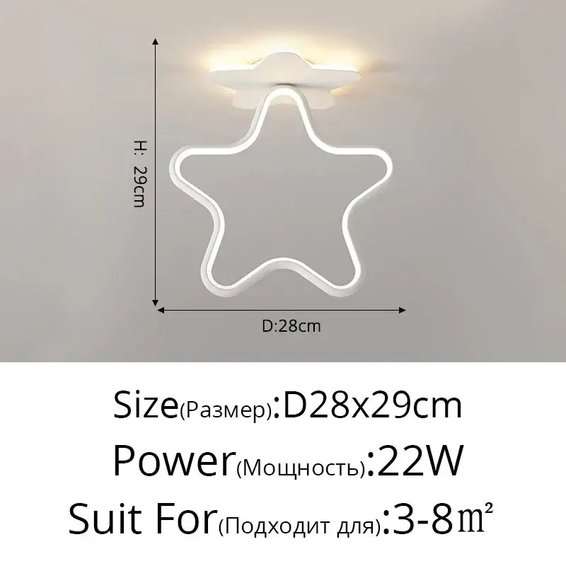 White Heart Ceiling Light