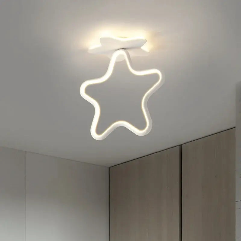 White Heart Ceiling Light