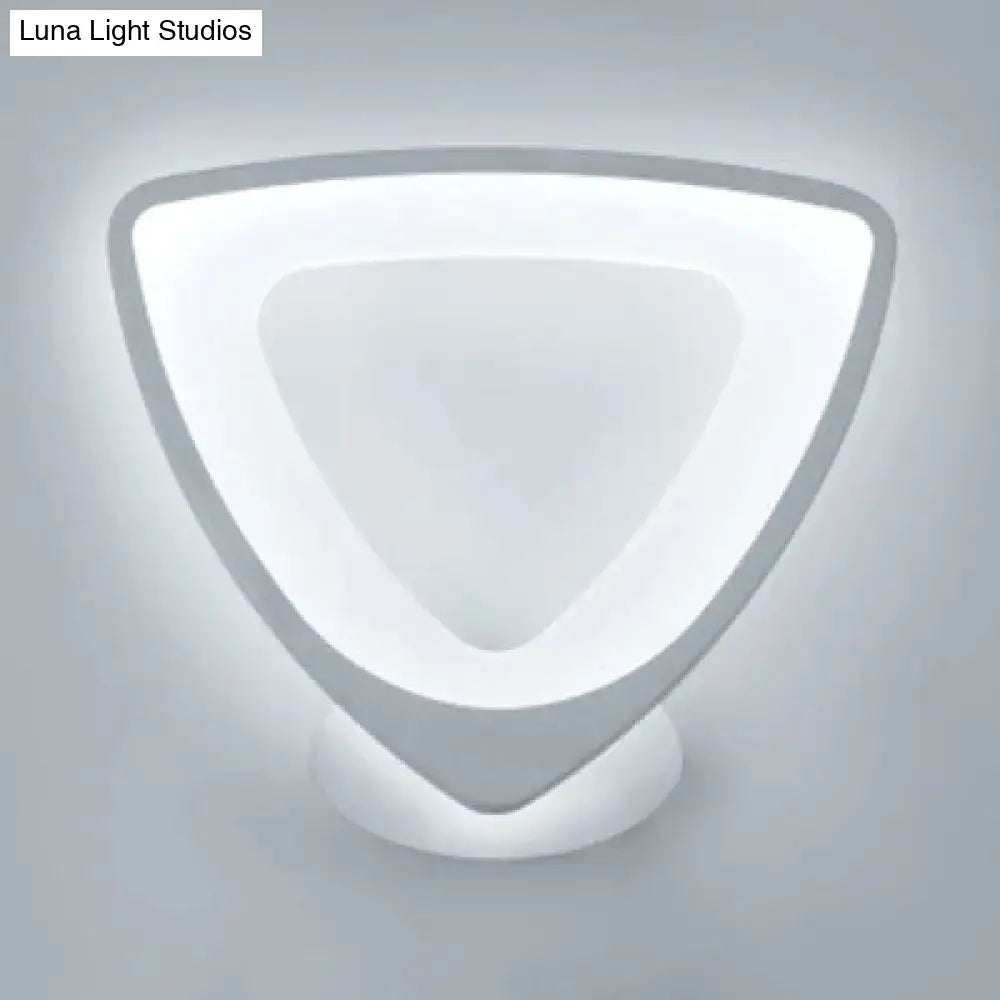 White Heart LED Sconce