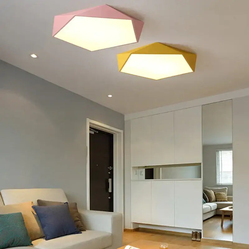 White Hexagonal LED Lamp
