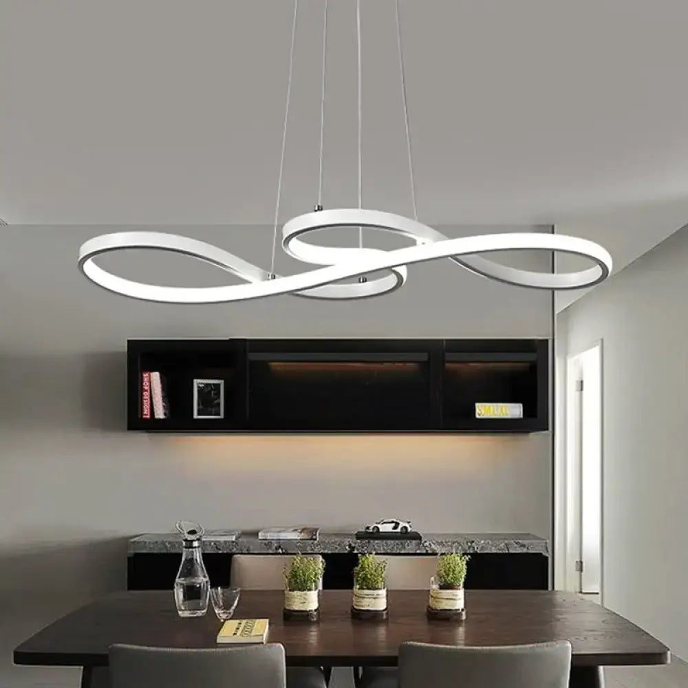 White Infinity LED Island Light