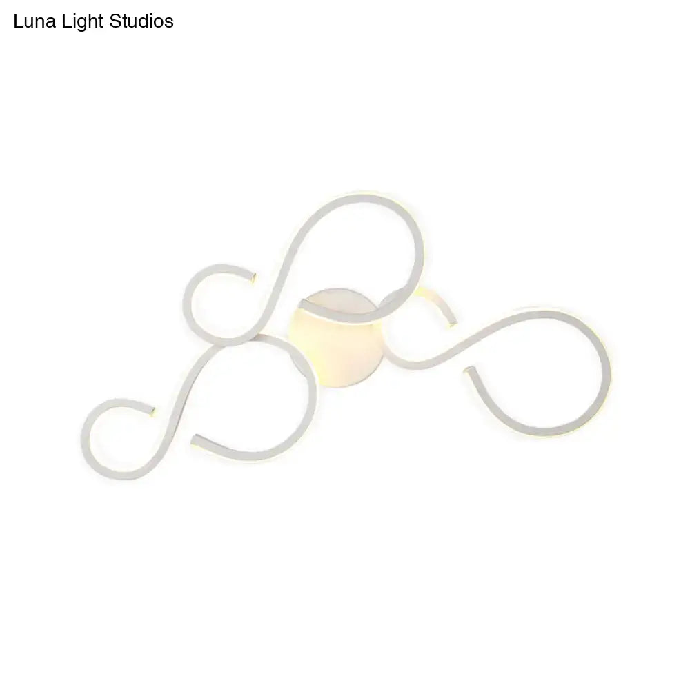White Infinity Spiral Wall Light