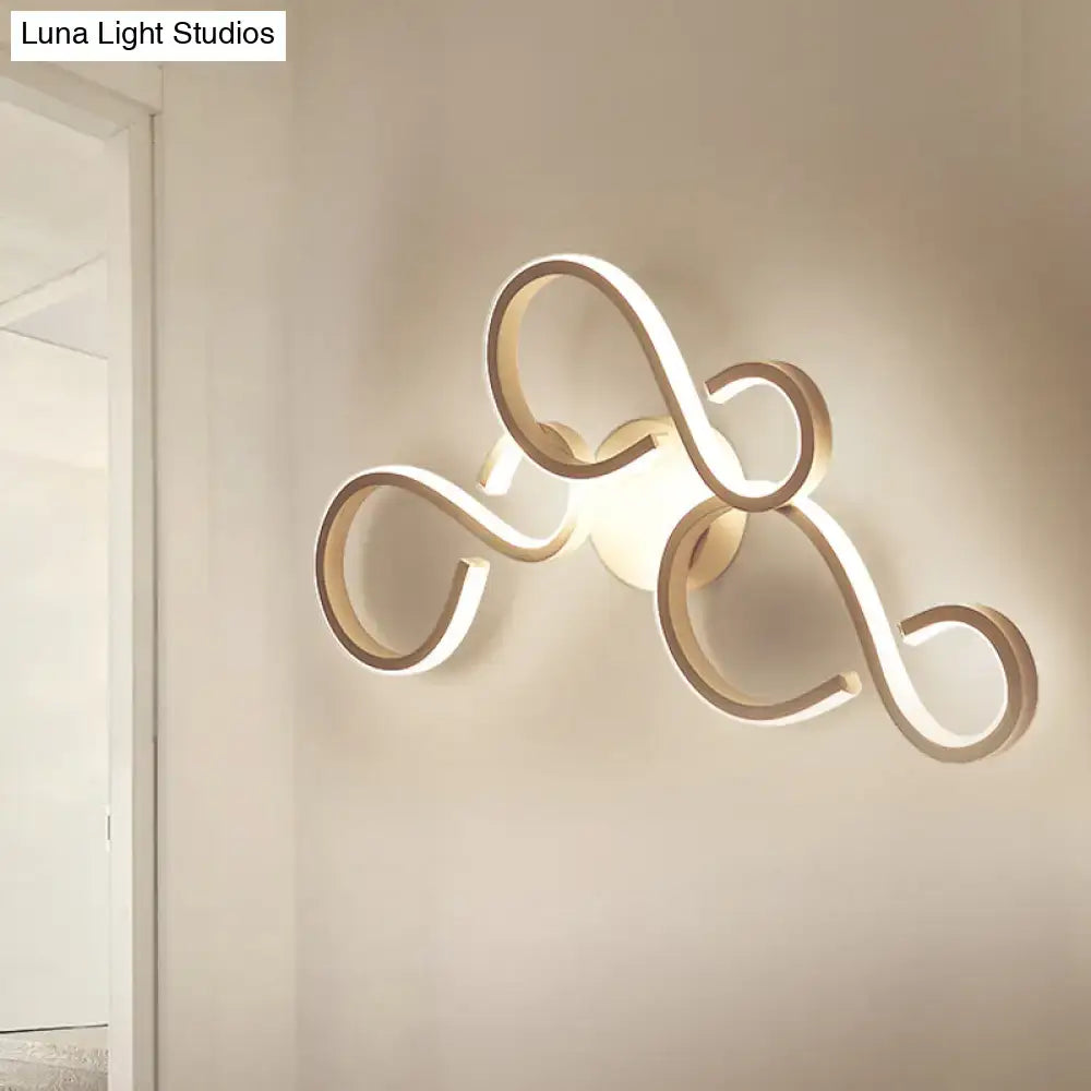 White Infinity Spiral Wall Light