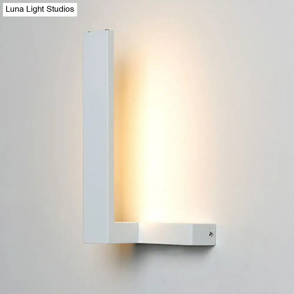 White L-Shaped Wall Sconce