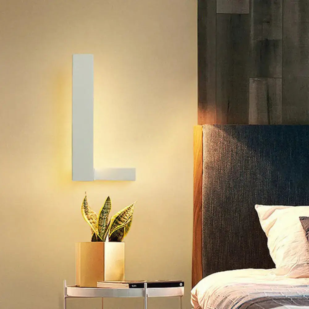 White L-Shaped Wall Sconce