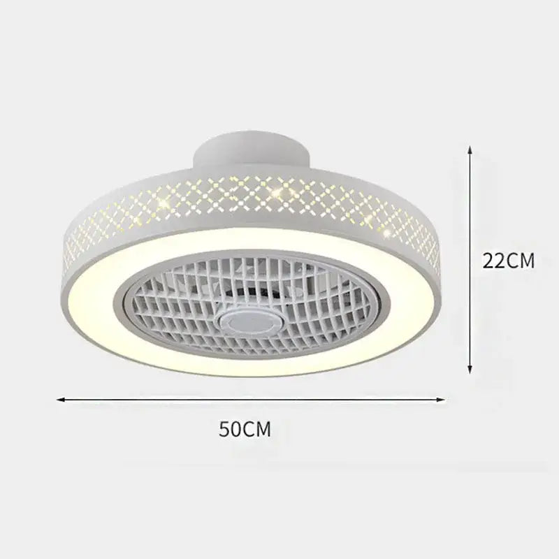 White Lattice Ceiling Fan