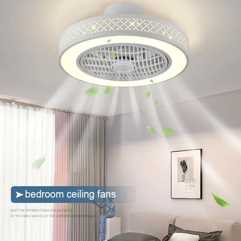 White Lattice Ceiling Fan
