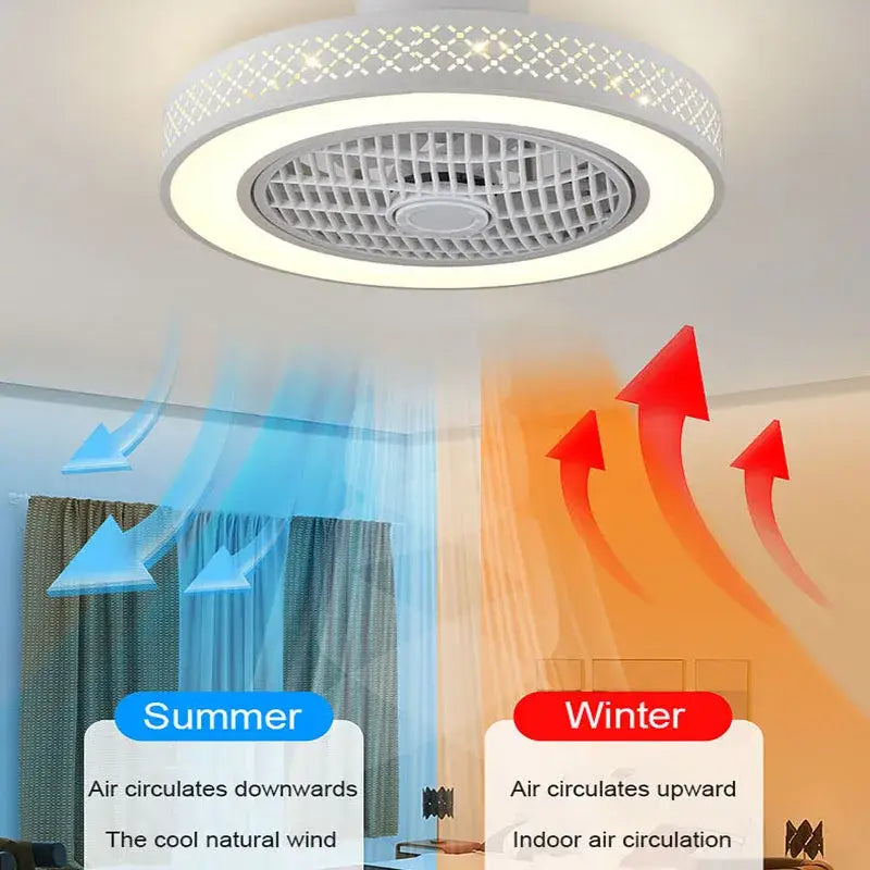 White Lattice Ceiling Fan