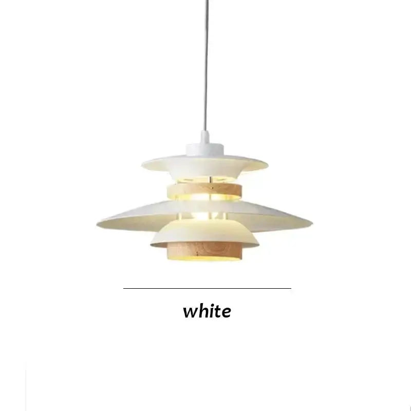 White Layered Pendant Light