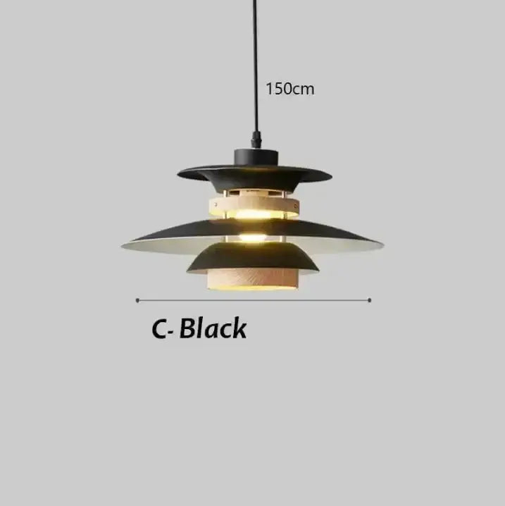 White Layered Pendant Light