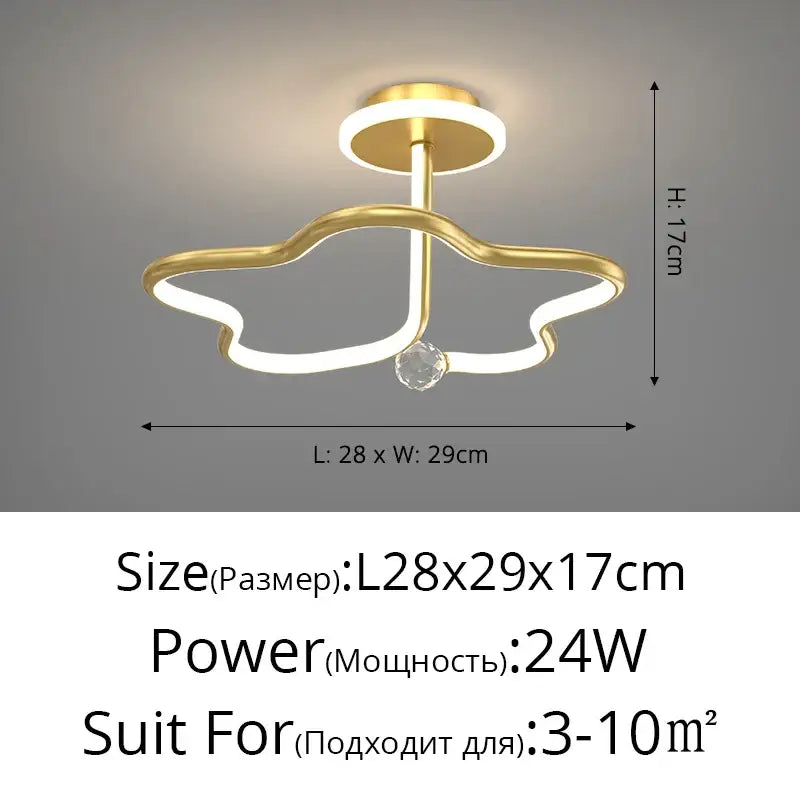 White Crystal Ceiling Light