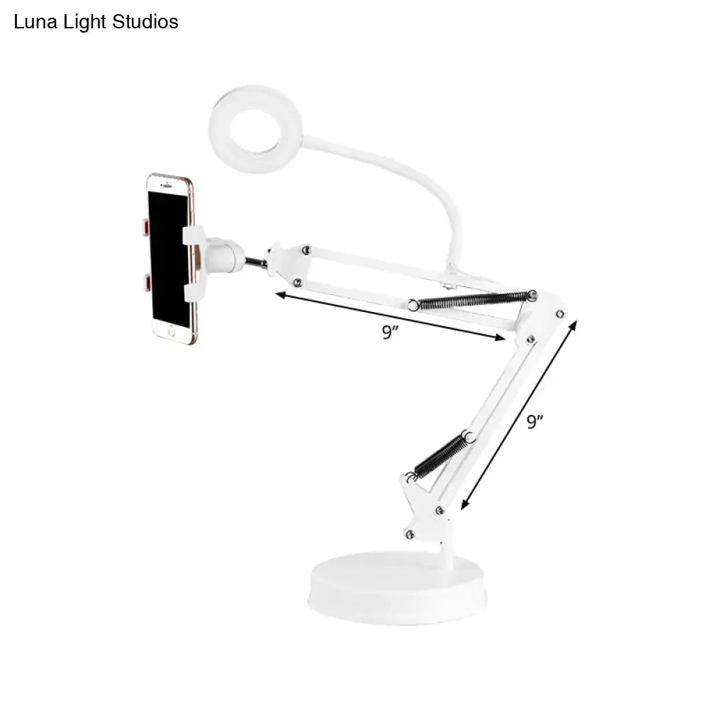 White Metal Desk Lamp