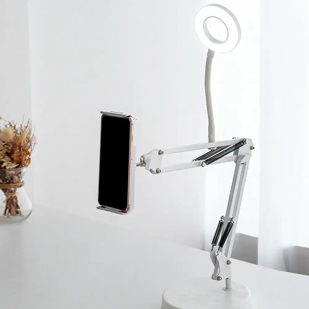 White Metal Desk Lamp