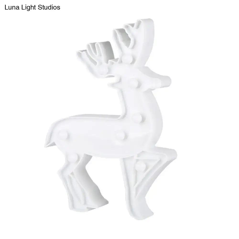 White Reindeer Nightstand Light