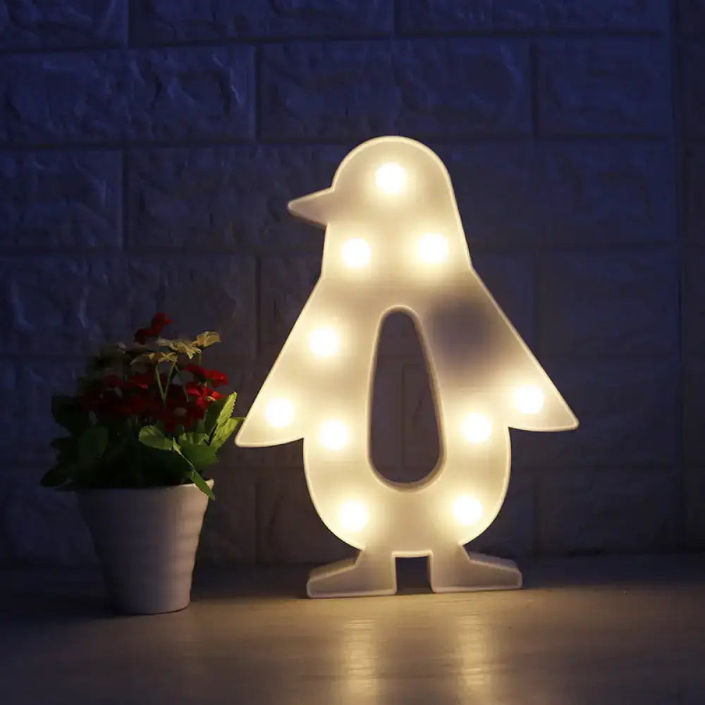White Reindeer Nightstand Light