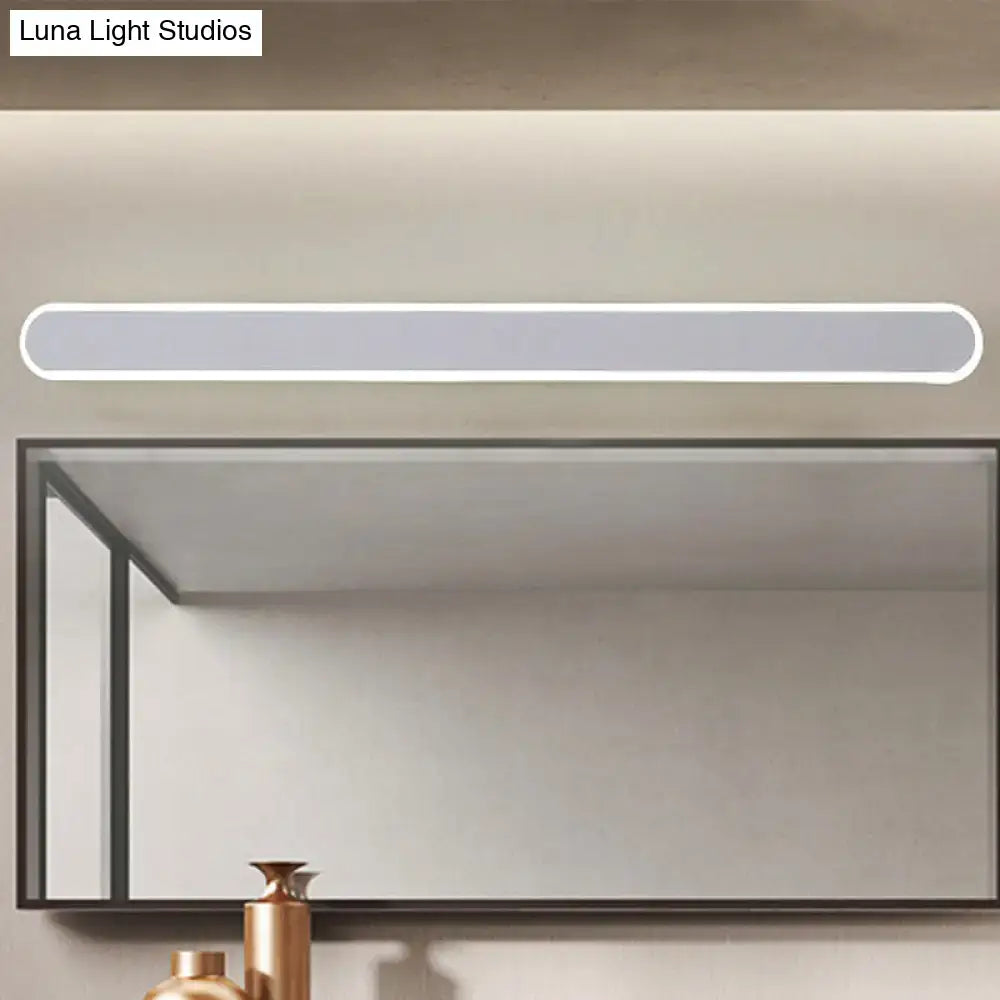 White LED Bathroom Light Linear Mirror Design