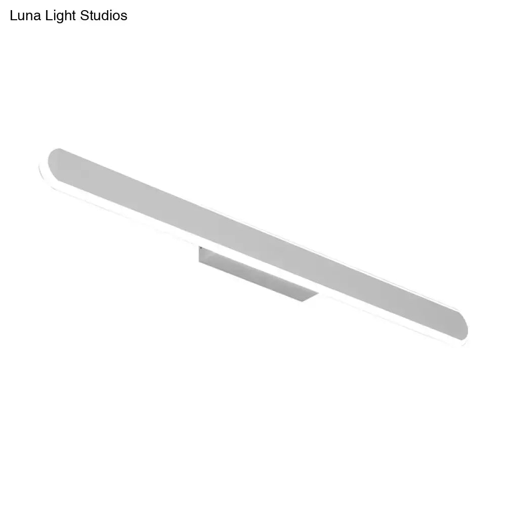 White LED Bathroom Light Linear Mirror Design