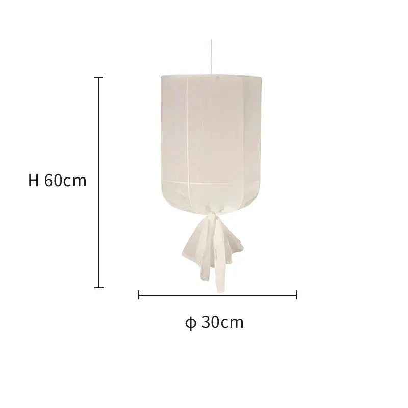 White Linen Pendant Lamp