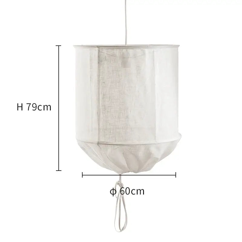 White Linen Pendant Lamp