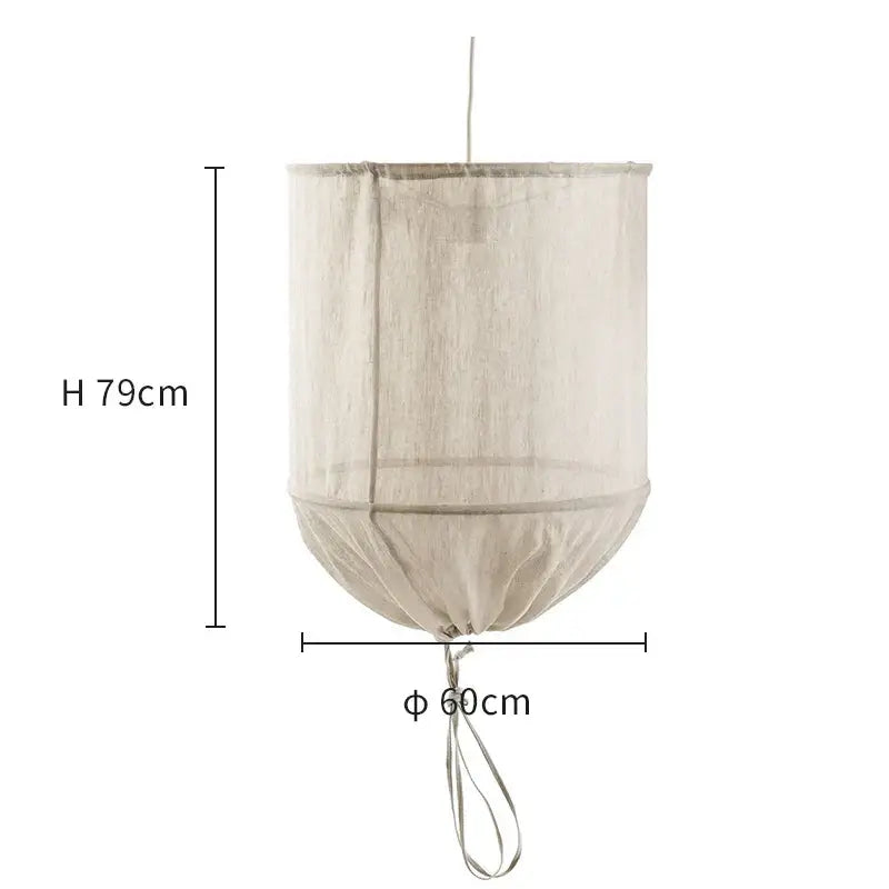 White Linen Pendant Lamp