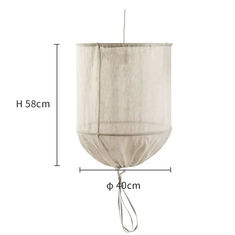 White Linen Pendant Lamp