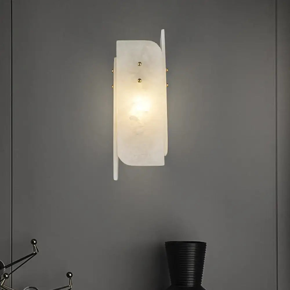 Marble Gold Corner Sconce