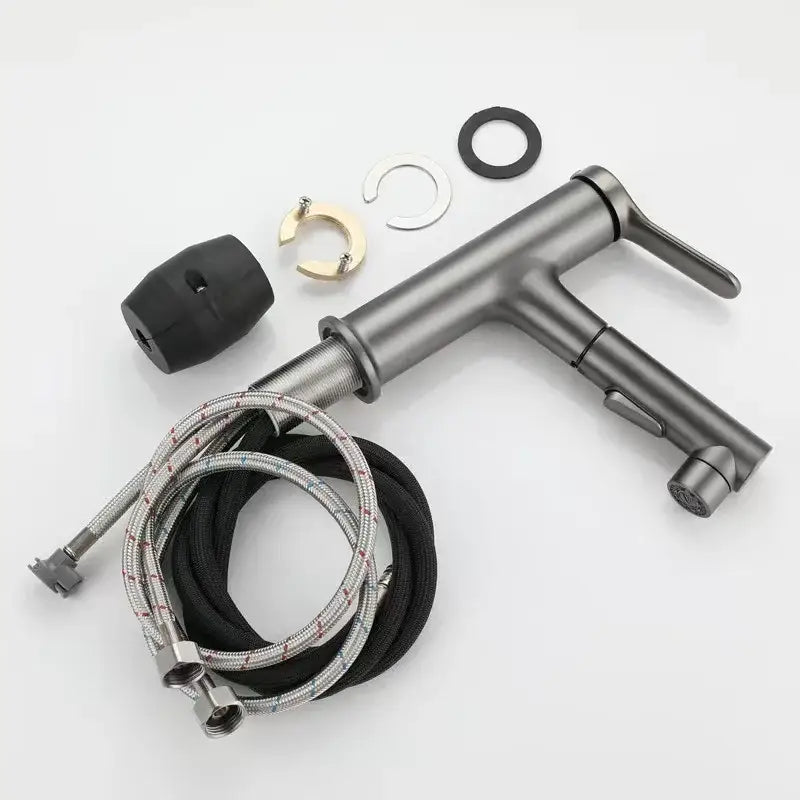 White Matte Pull-Out Faucet