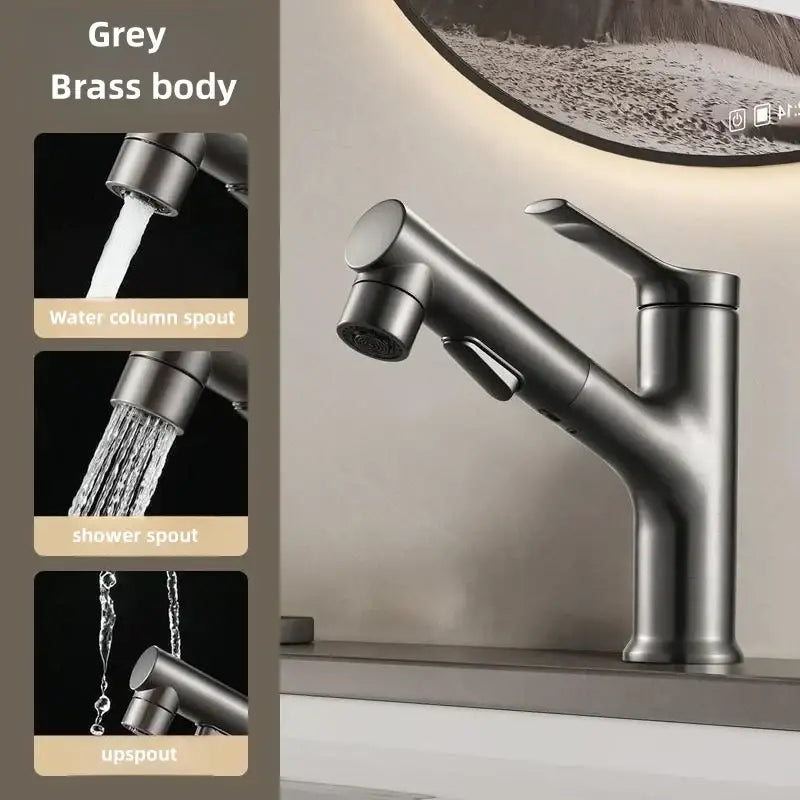 White Matte Pull-Out Faucet